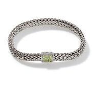 JOHN HARDY Icon Bracelet, Sterling Silver, Reversible Peridot and Black Sapphire Gemstones, 6.5mm